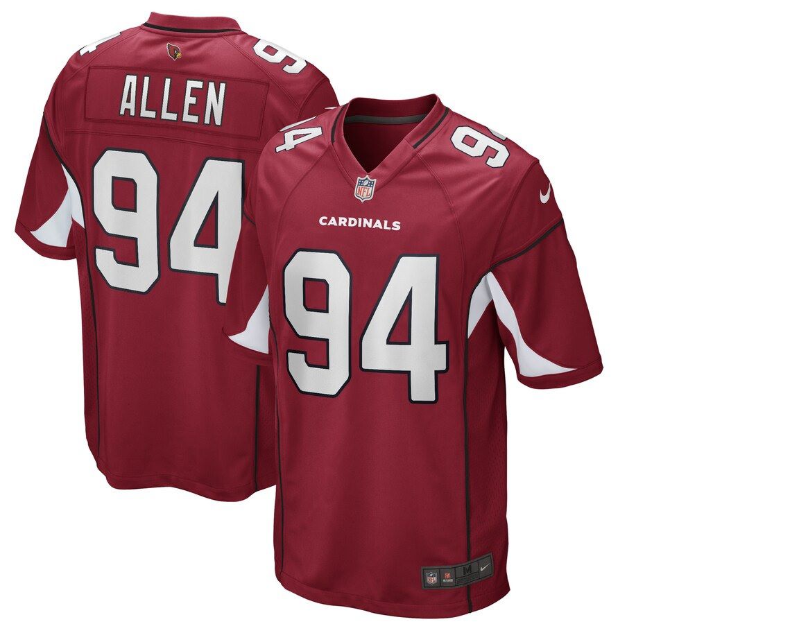 Men Arizona Cardinals 94 Zach Allen Nike Cardinal Game Player NFL Jersey